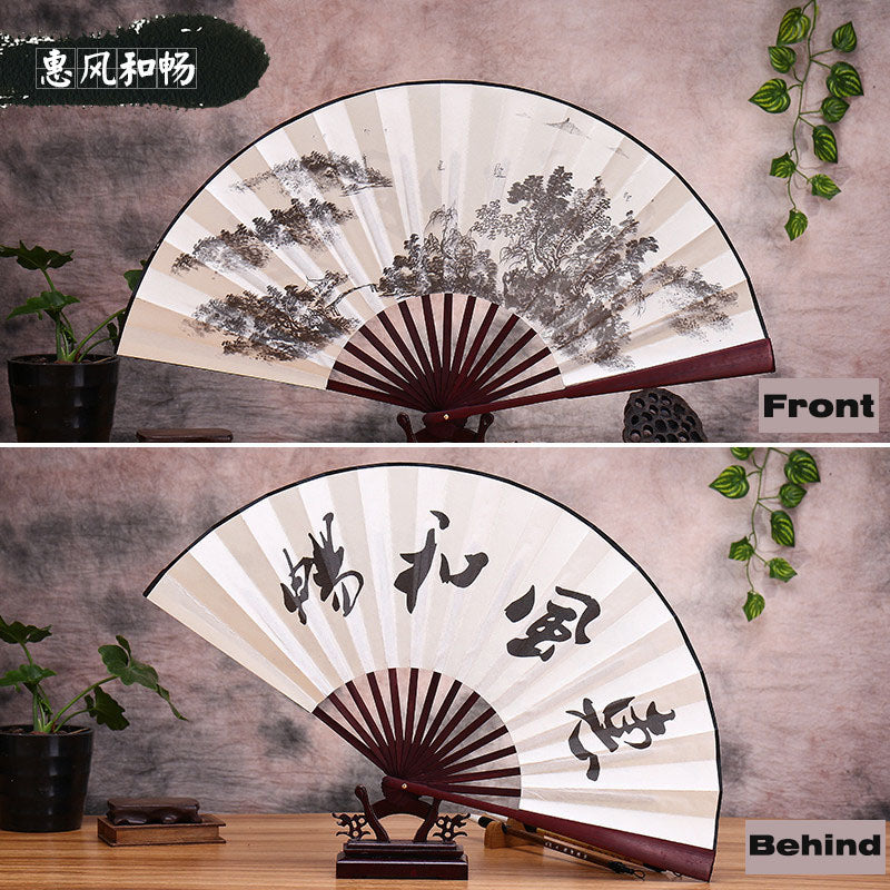 Chinese Classical Folding Fan Retro Chinese Style Silk Double-Sided Fan