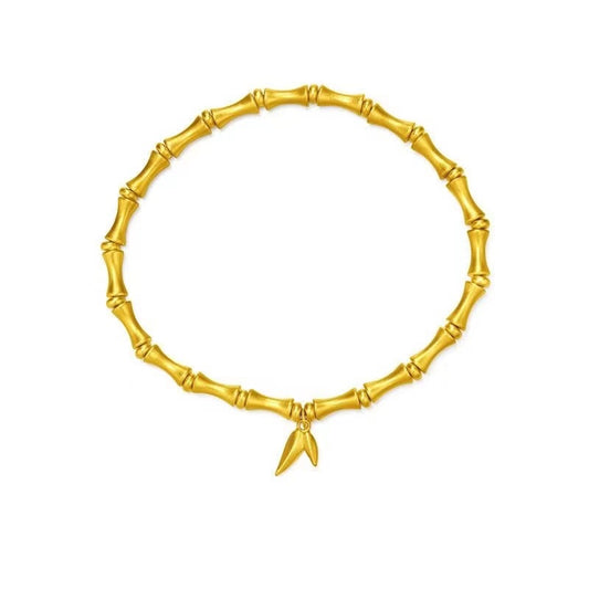 Women's Imitation Gold Ancient Craft Bamboo Shape Bracelet