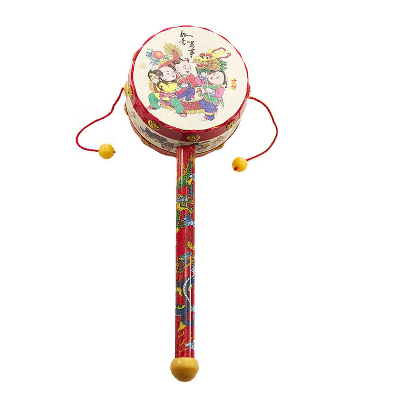 Baby hand shaking drum, traditional Chinese toy