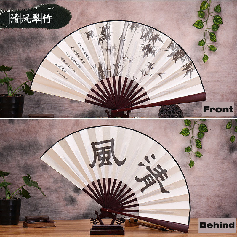 Chinese Classical Folding Fan Retro Chinese Style Silk Double-Sided Fan