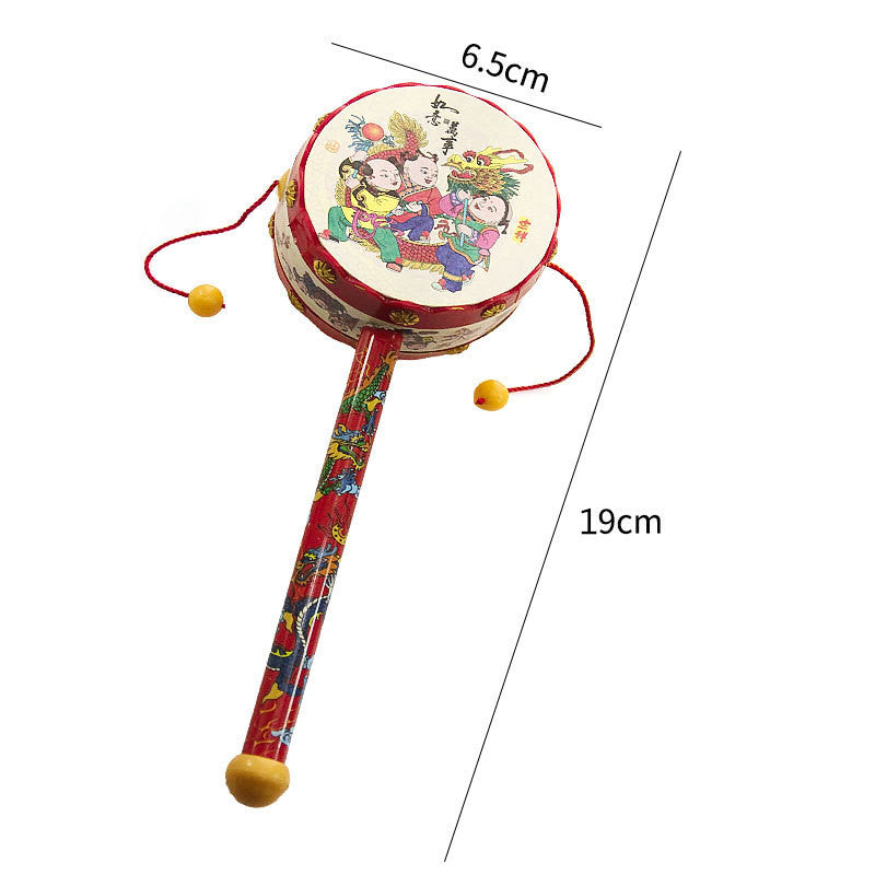 Baby hand shaking drum, traditional Chinese toy