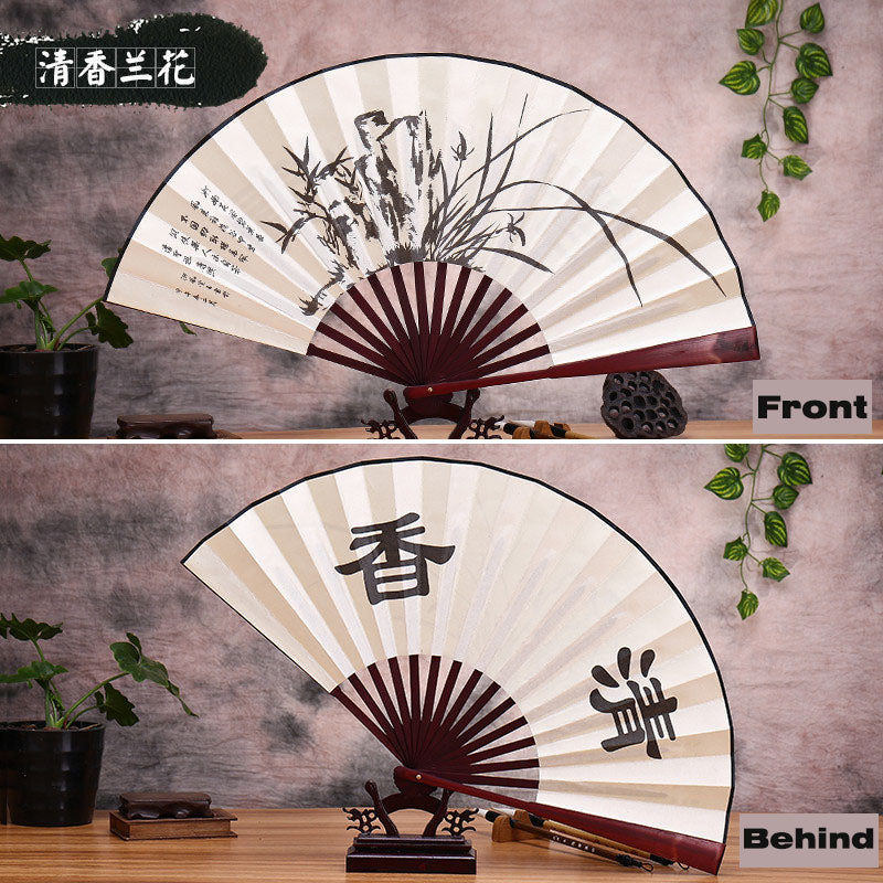 Chinese Classical Folding Fan Retro Chinese Style Silk Double-Sided Fan