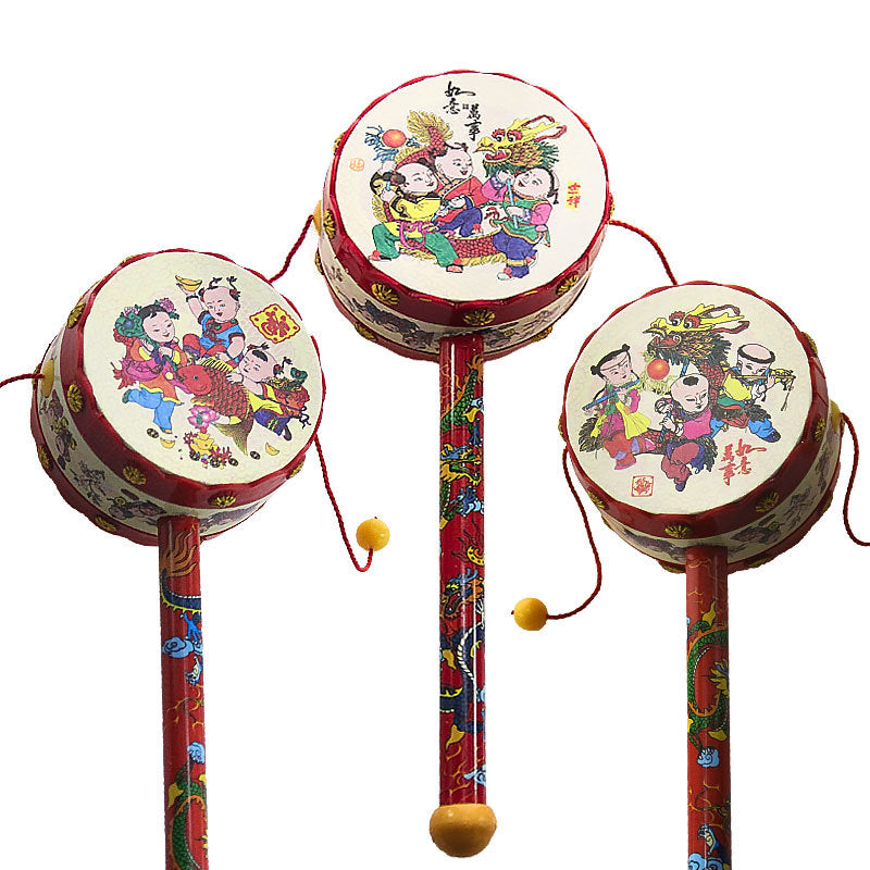 Baby hand shaking drum, traditional Chinese toy