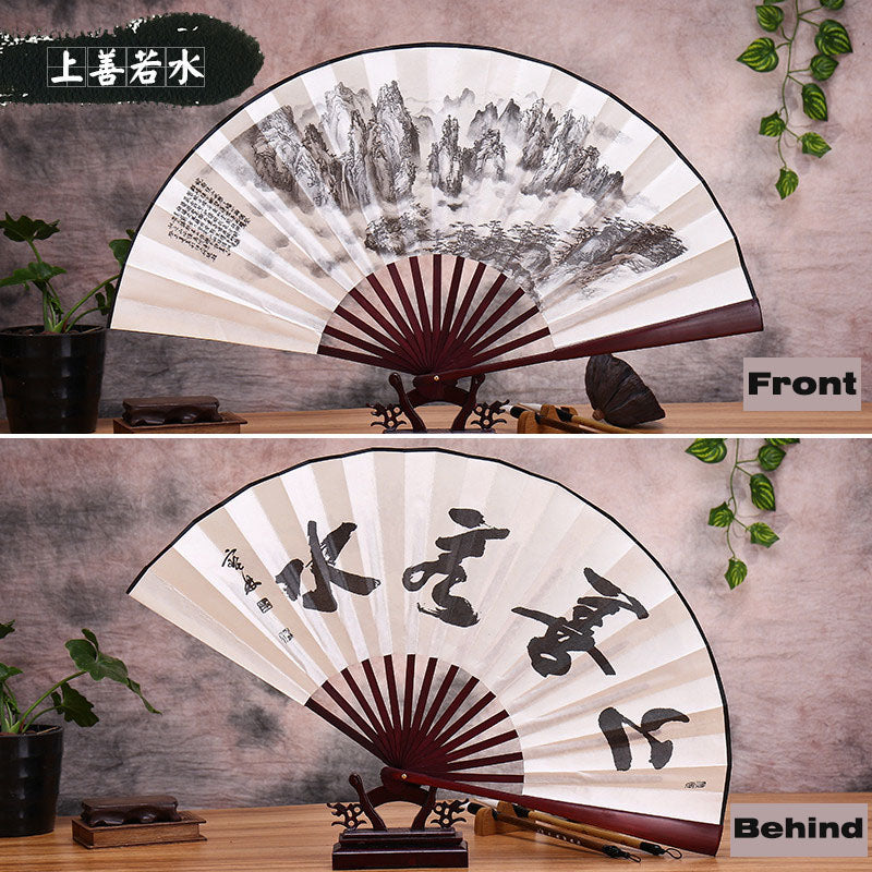 Chinese Classical Folding Fan Retro Chinese Style Silk Double-Sided Fan