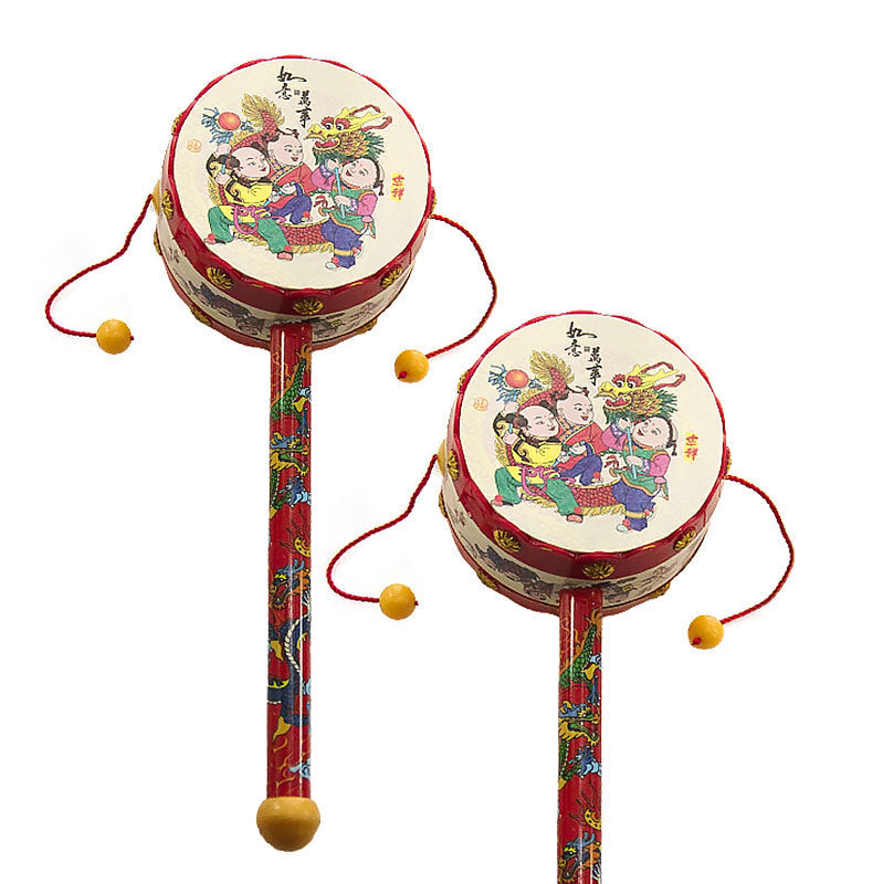 Baby hand shaking drum, traditional Chinese toy