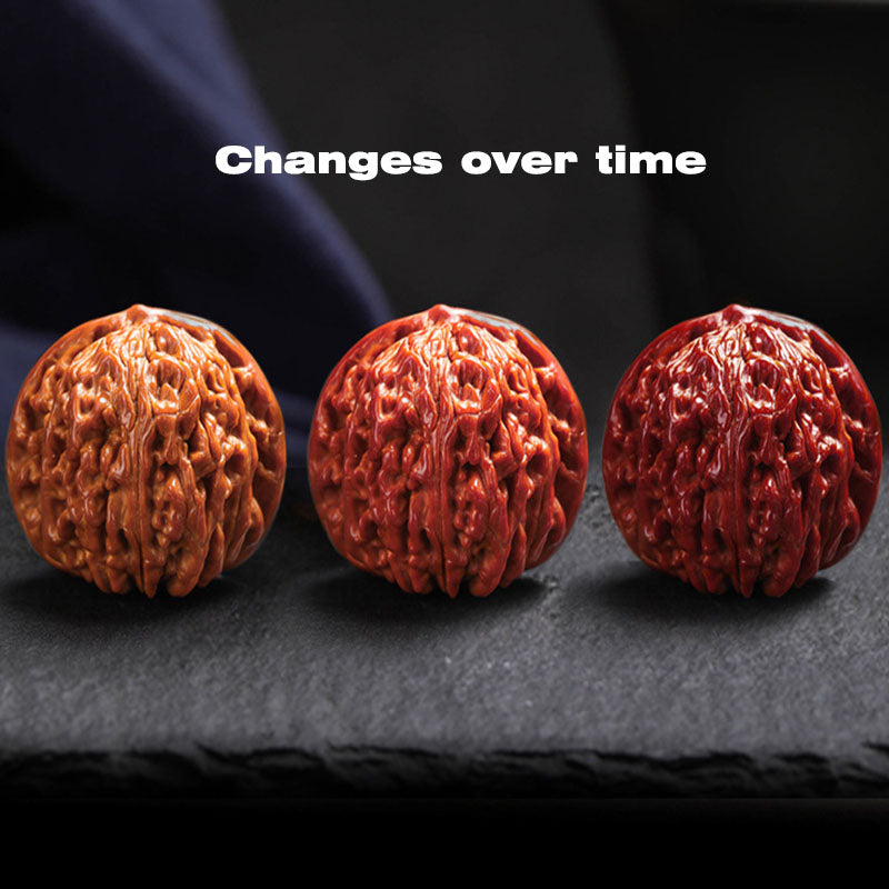 Wenwan Walnut "Four Towers" , a Chinoiserie decompression toy and a great gift,2Pcs