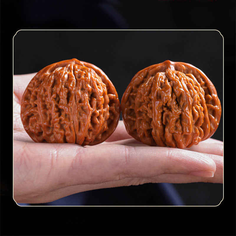 Wenwan Walnut "Four Towers" , a Chinoiserie decompression toy and a great gift,2Pcs