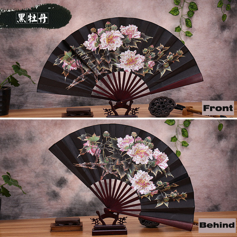Chinese Classical Folding Fan Retro Chinese Style Silk Double-Sided Fan