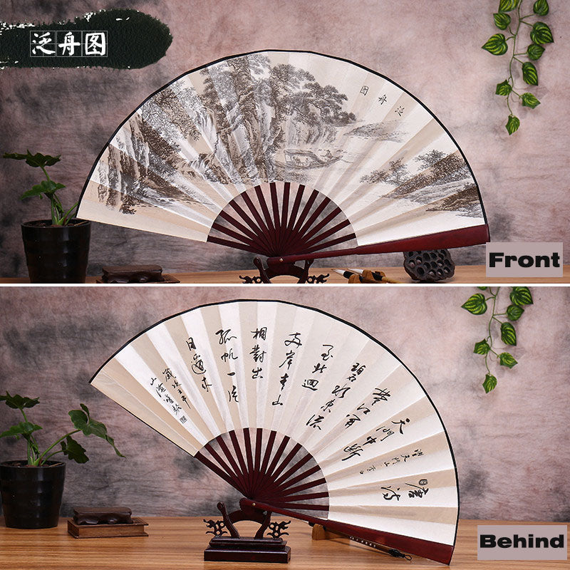 Chinese Classical Folding Fan Retro Chinese Style Silk Double-Sided Fan