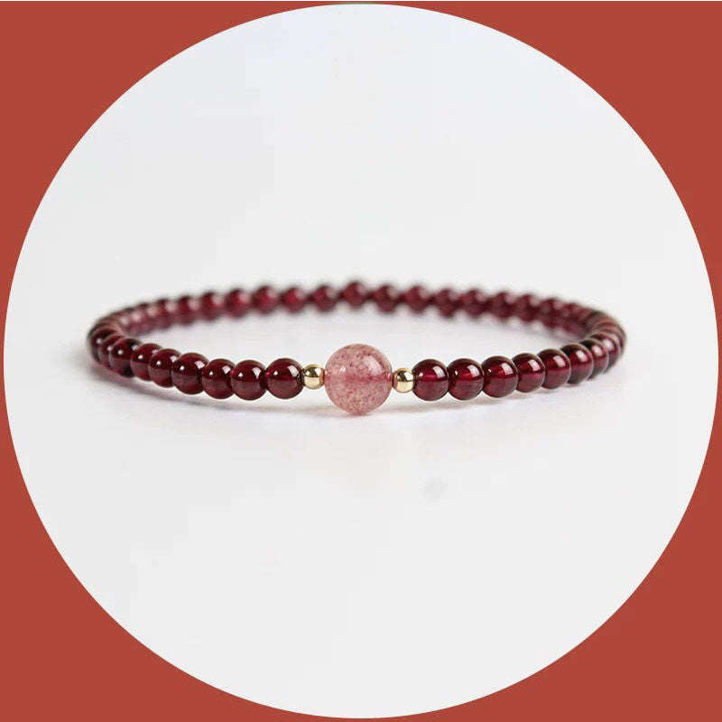 Chinoiserie New Fashion Simple Garnet Bracelet Women's Jewelry
