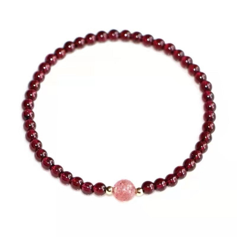 Chinoiserie New Fashion Simple Garnet Bracelet Women's Jewelry