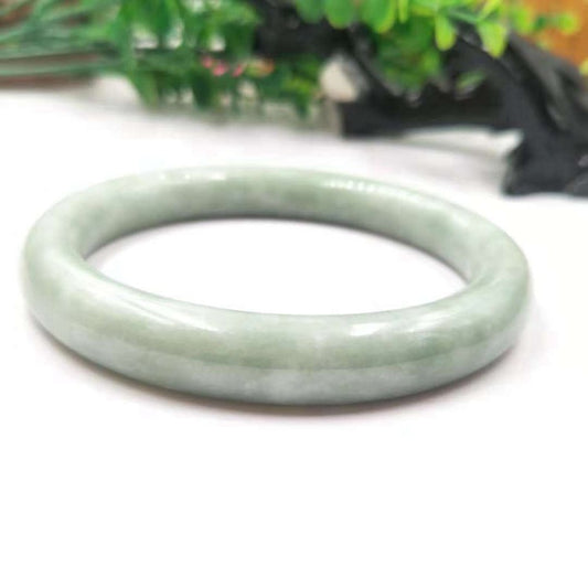 Chinoiserie natural jade round floating flower jade bracelet