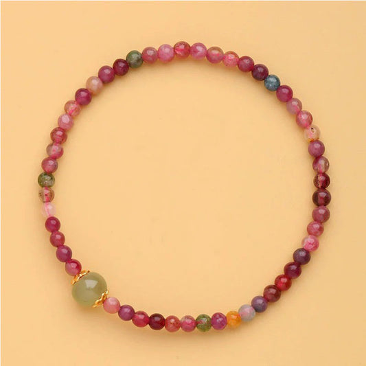 Chinoiserie Natural Color Bi Xi Bracelet Women's Hetian Jade Bracelet