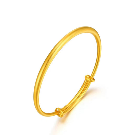 Sand gold ancient simple adjustable bracelet holiday gift