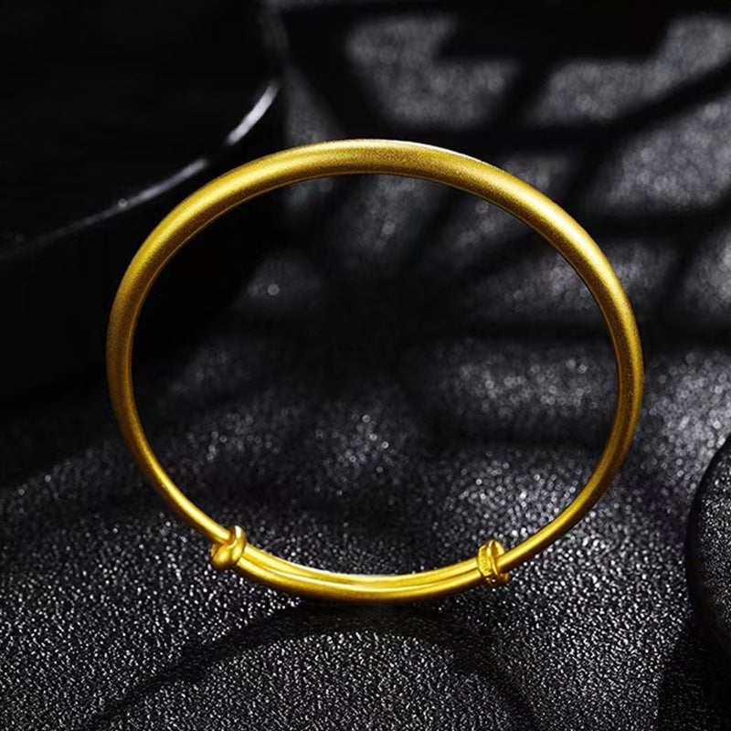 Sand gold ancient simple adjustable bracelet holiday gift