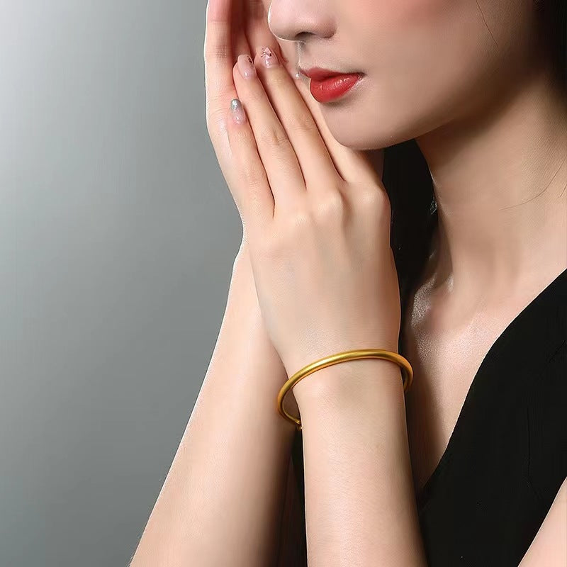 Sand gold ancient simple adjustable bracelet holiday gift