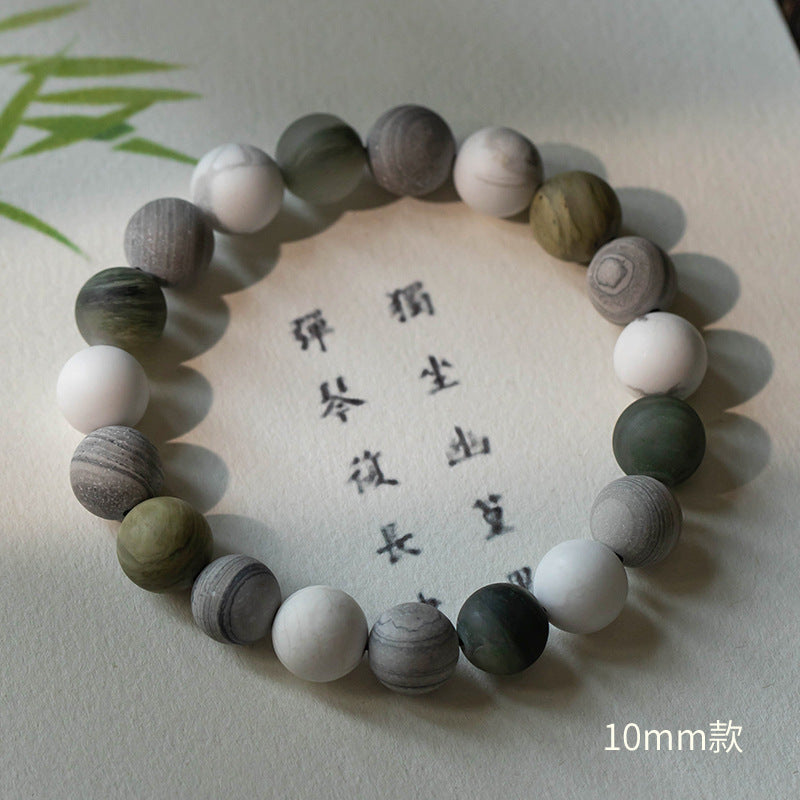 Chinoiserie natural stone beaded feng shui string artistic jewelry