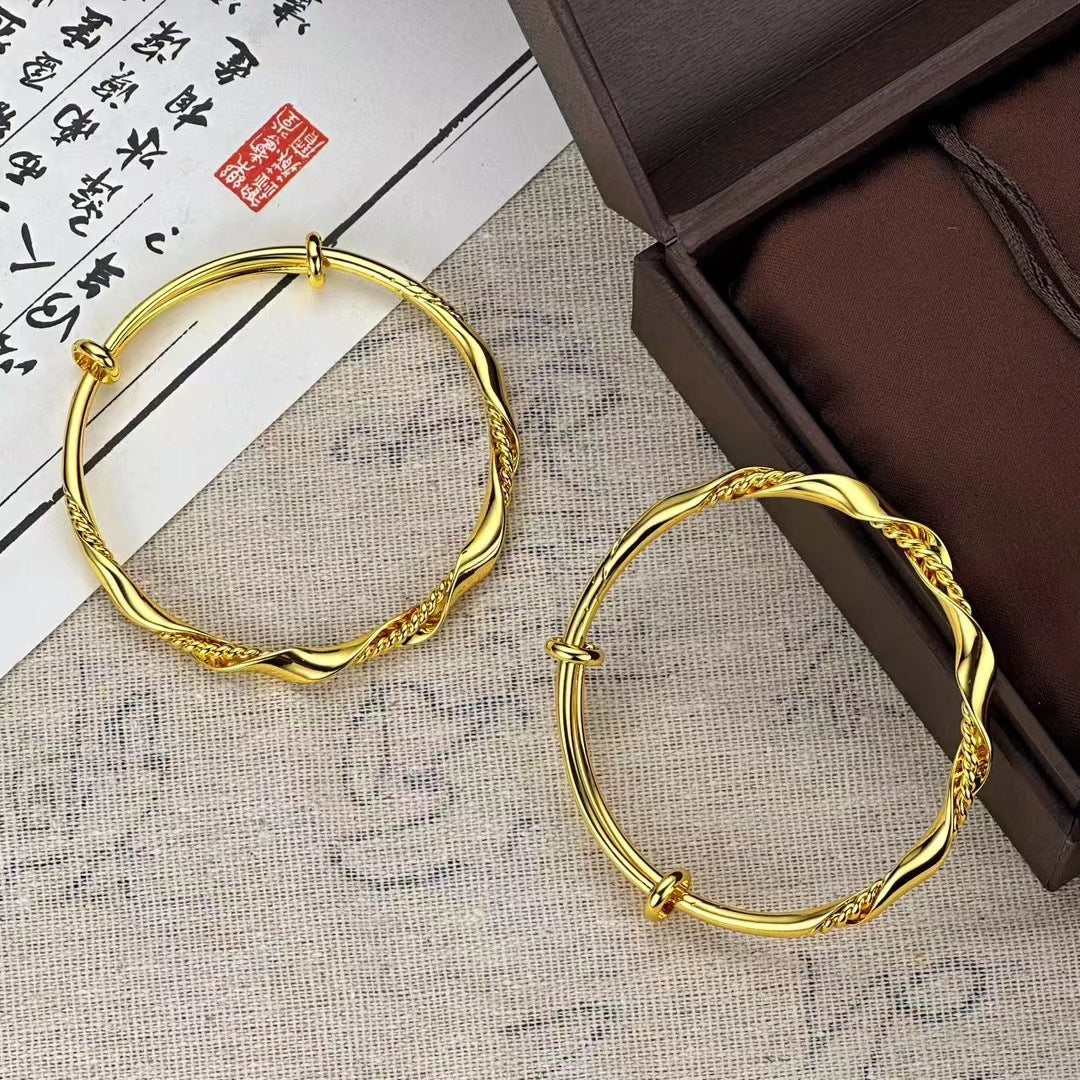 Sand Gold Möbius Style Adjustable Fashion Bracelet