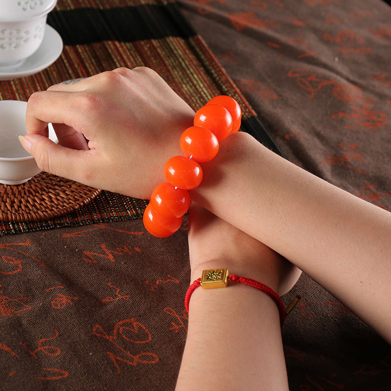 Chinoiserie Southern Red Pearl Single Loop Feng Shuijie bracelet