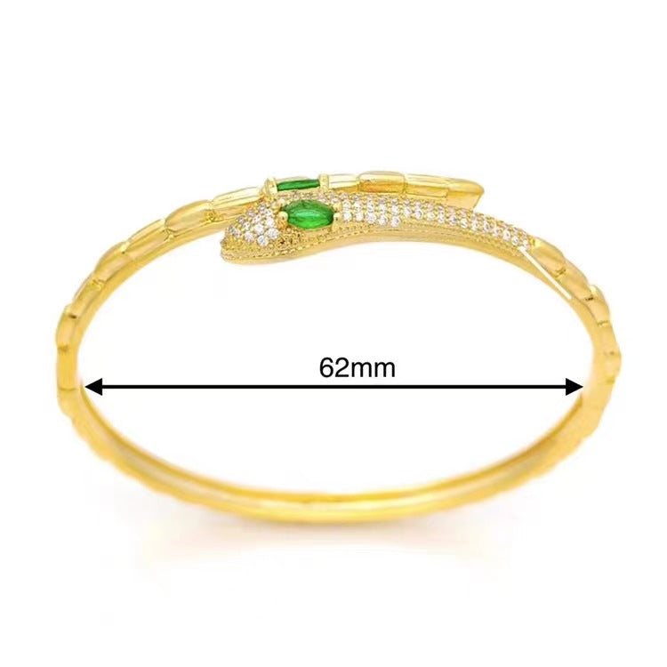 Sand Gold Personalized Wrap Snake Bracelet Ring 2-Pack