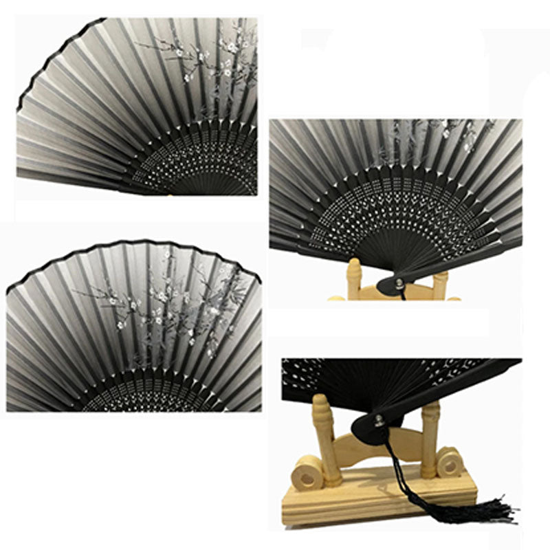 Chinese style classical ladies tassel small folding fan portable folding fan ladies gift small bamboo fan