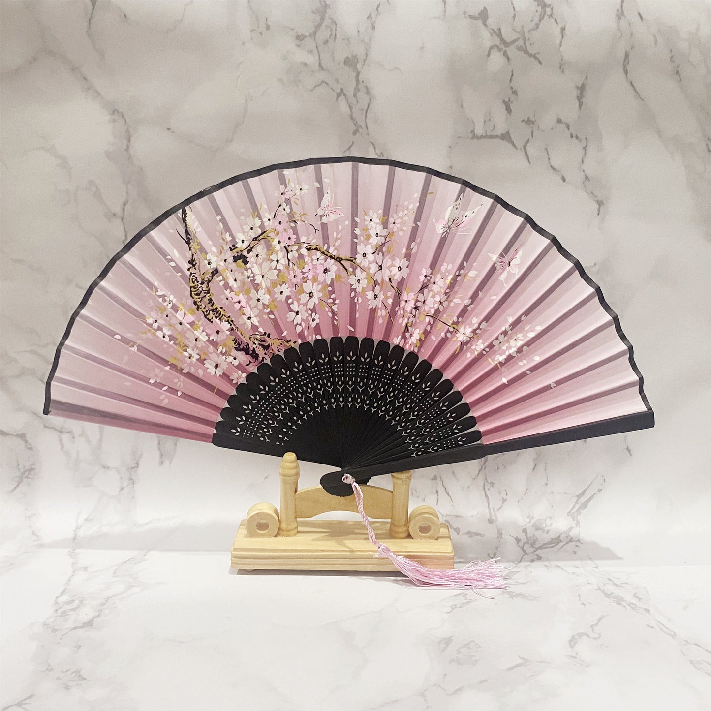 Chinese style classical ladies tassel small folding fan portable folding fan ladies gift small bamboo fan