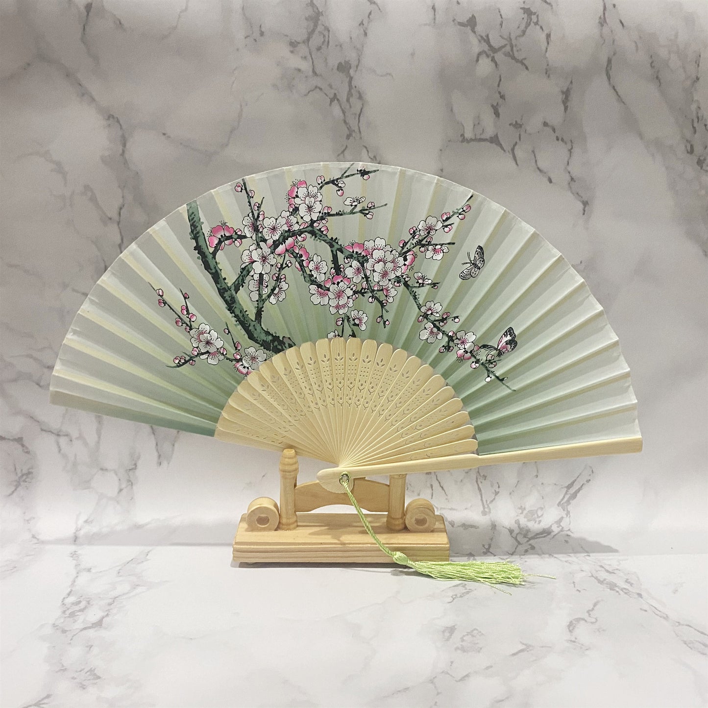 Chinese style classical ladies tassel small folding fan portable folding fan ladies gift small bamboo fan