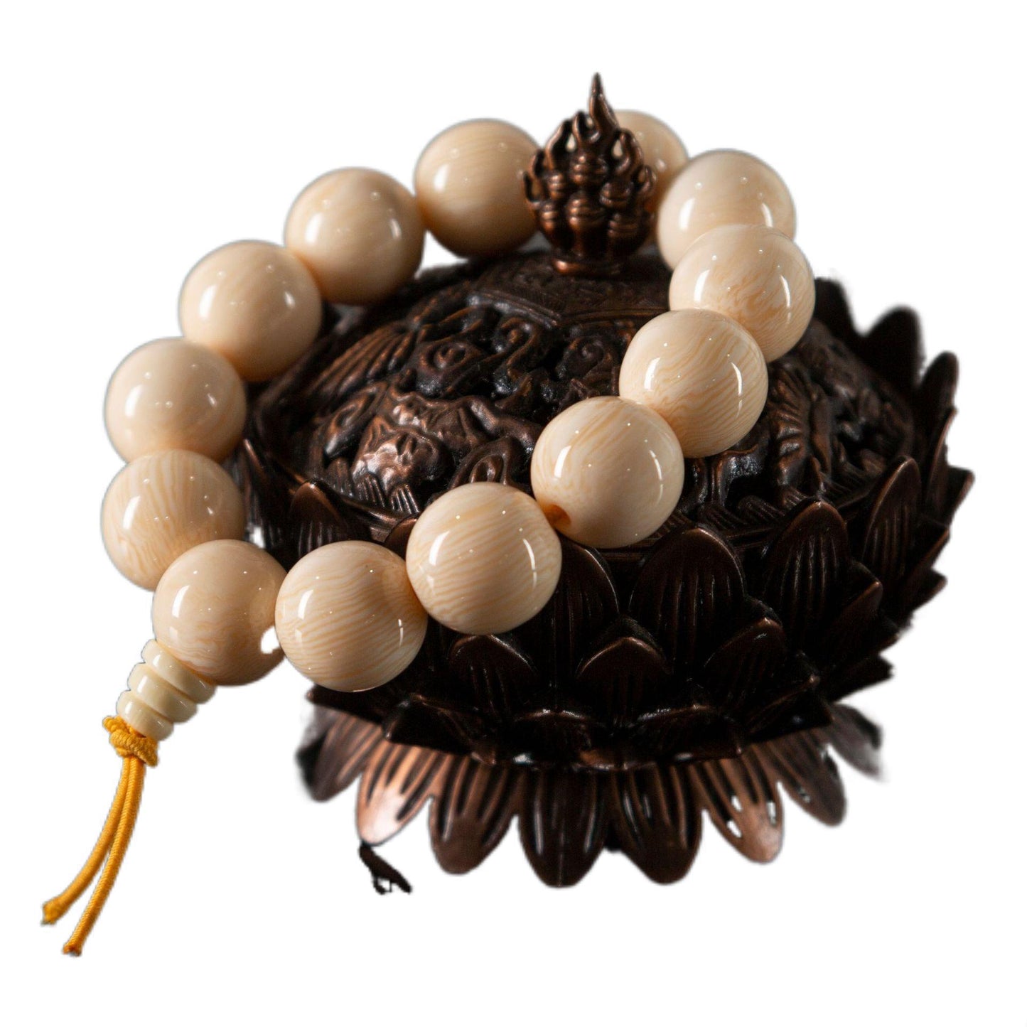 Chinoiserie imitation mammoth ivory resin feng shui Bracelets
