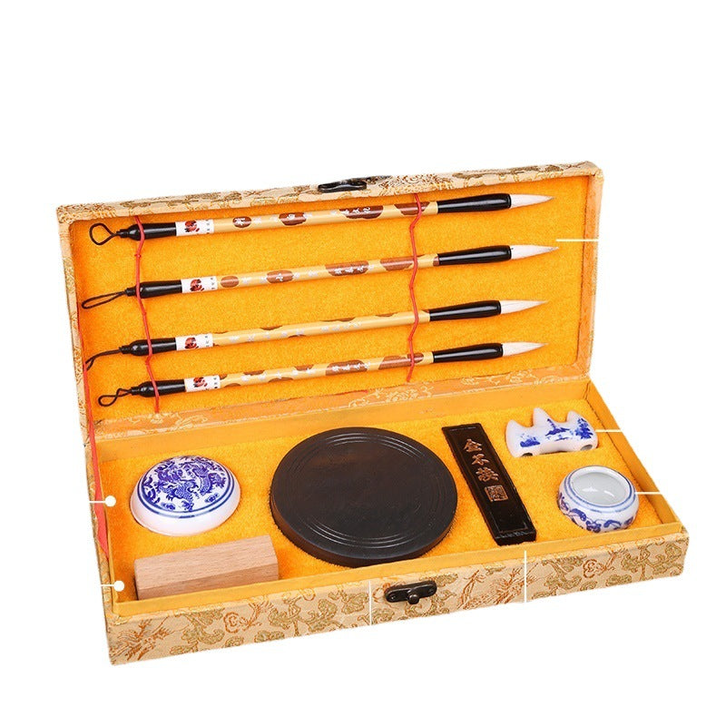 Chinoiserie Wen Fang Si Bao calligraphy set for beginner