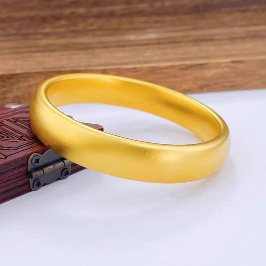 Imitation gold antique frosted solid 12mm thick bracelet -60mm