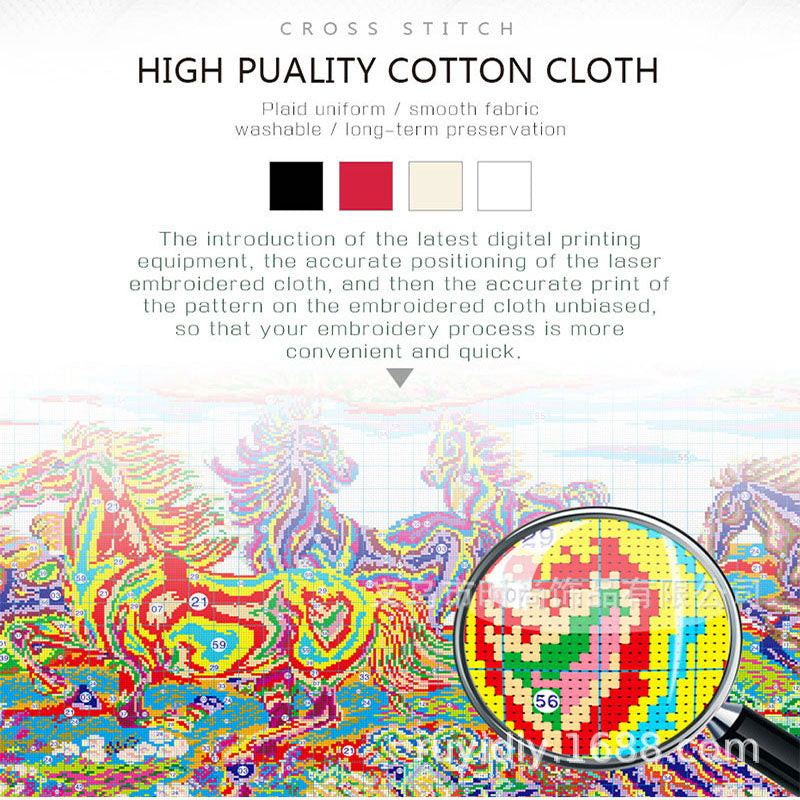 Chinese Cross Stitch Material Kit Living Room Crafts DIY