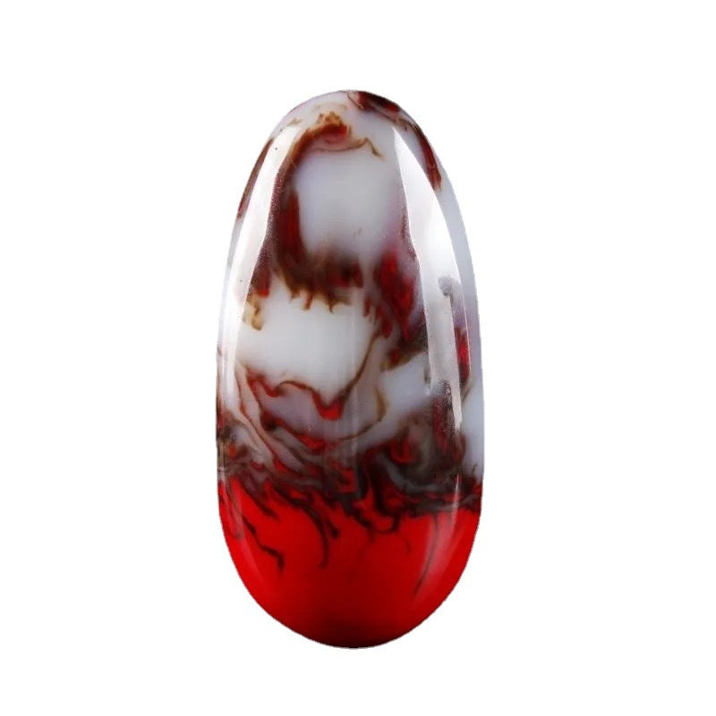 Chinoiserie natural chicken blood pattern jade crafts ornaments