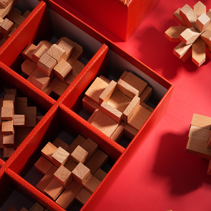 Children's educational toy mortise and tenon Luban lock six-piece gift