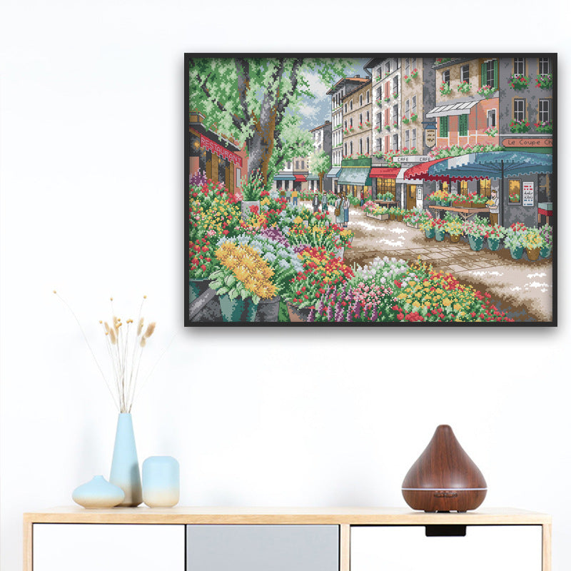 Chinese Cross Stitch Material Kit Living Room Crafts DIY