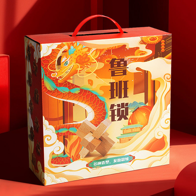 Children's educational toy mortise and tenon Luban lock six-piece gift