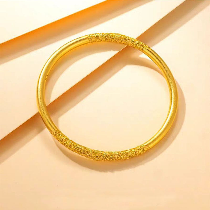 Imitation gold antique redbud flower curly grass pattern bracelet -60mm