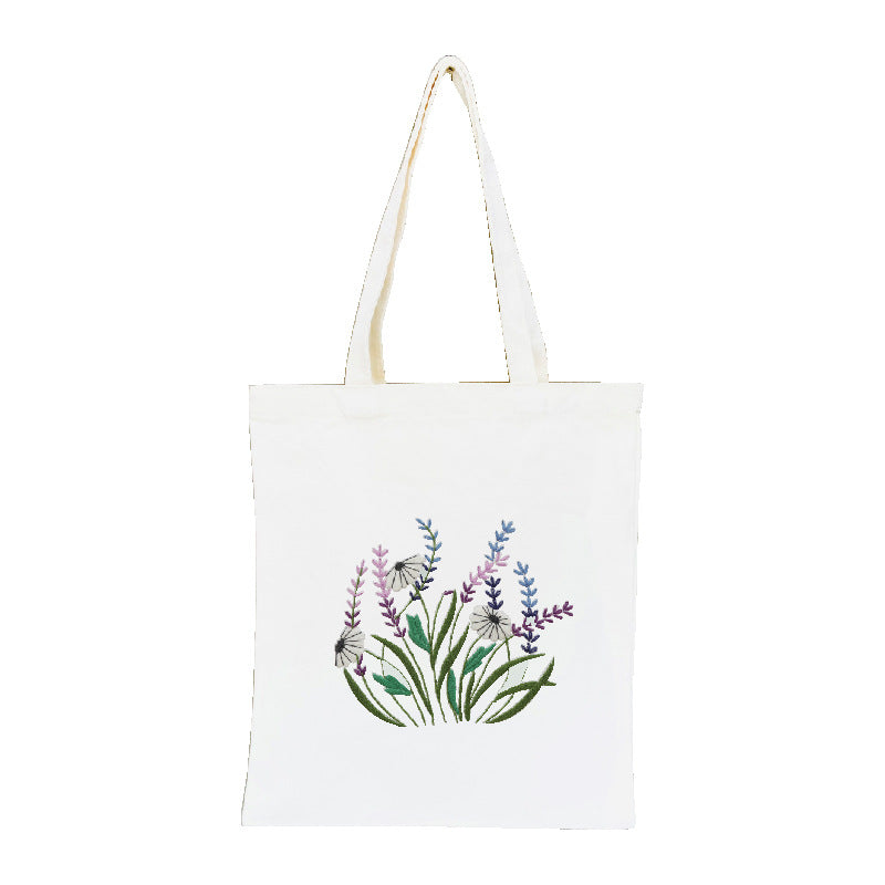 Canvas bag cross stitch embroidery kit beginner diy material package