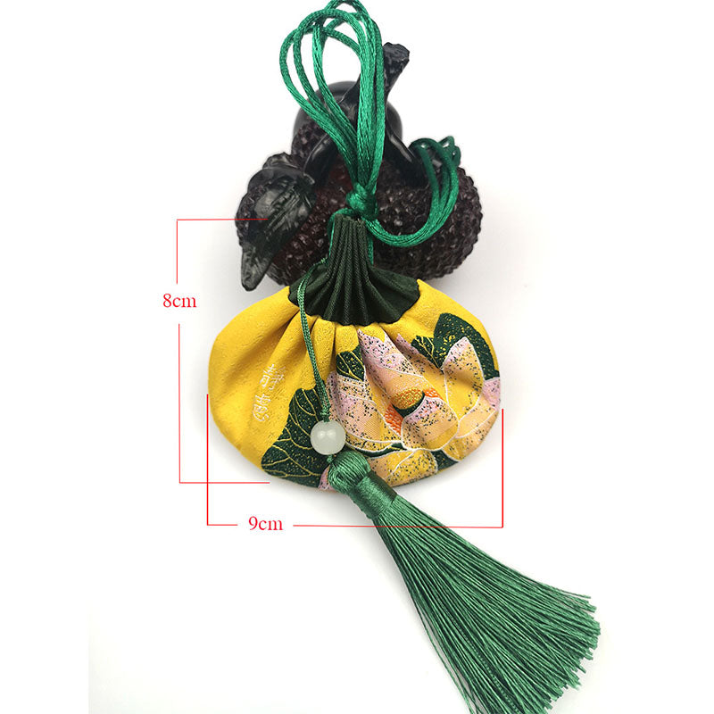 Chinese antique embroidered brocade bag clothes hanging accessories empty bag sachet