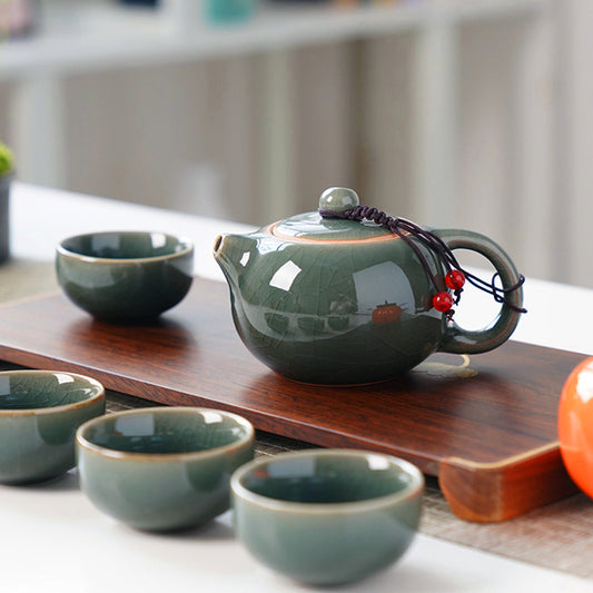 Kung Fu tea set, practical suitcase, high quality gift, beautiful packaging