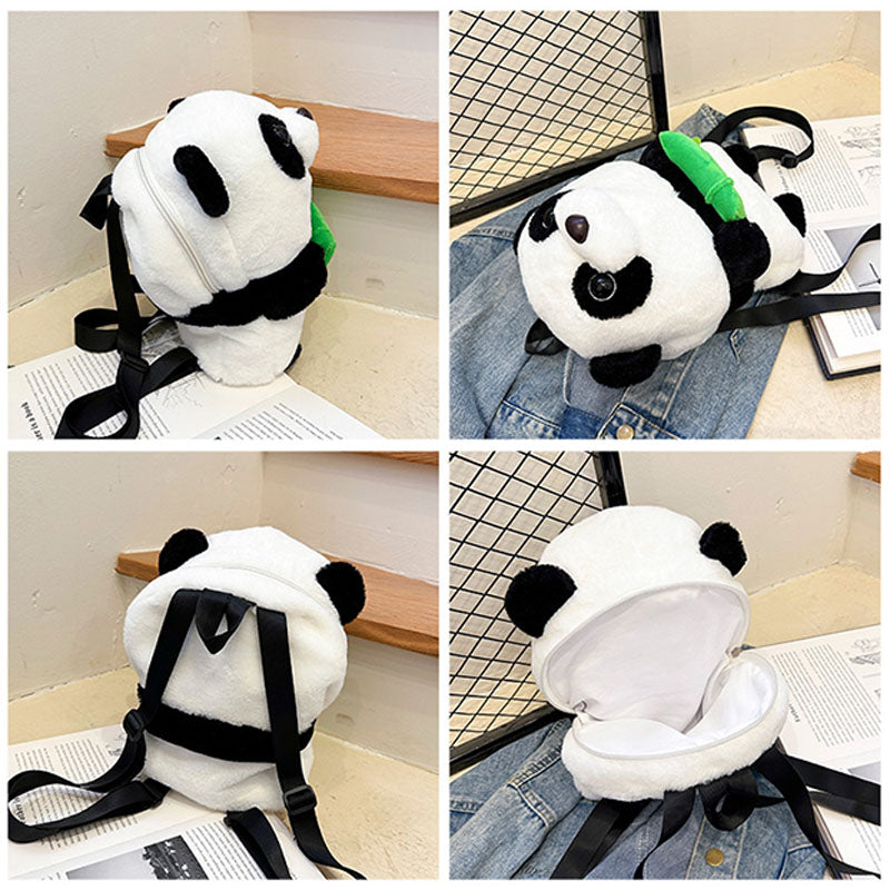 Chinese Panda Plush Doll Shoulder Cartoon Children's School Bag