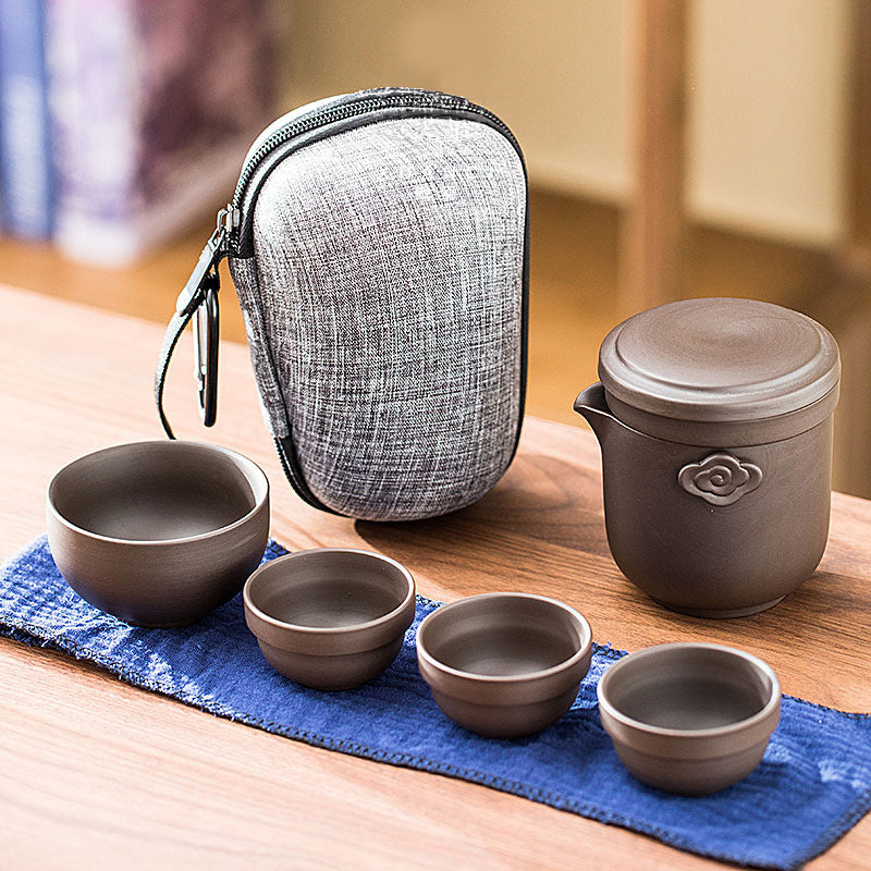 Zisha Travel Kung Fu Tea Set Quick Cup Outdoor Portable Exquisite Gift Box Gift
