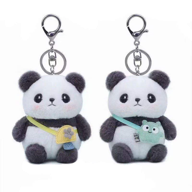 Cute Panda Keychain Pendant Backpack Doll Accessories 2PCS