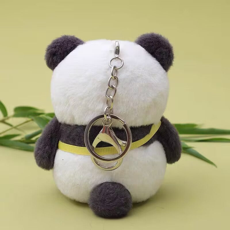 Cute Panda Keychain Pendant Backpack Doll Accessories 2PCS