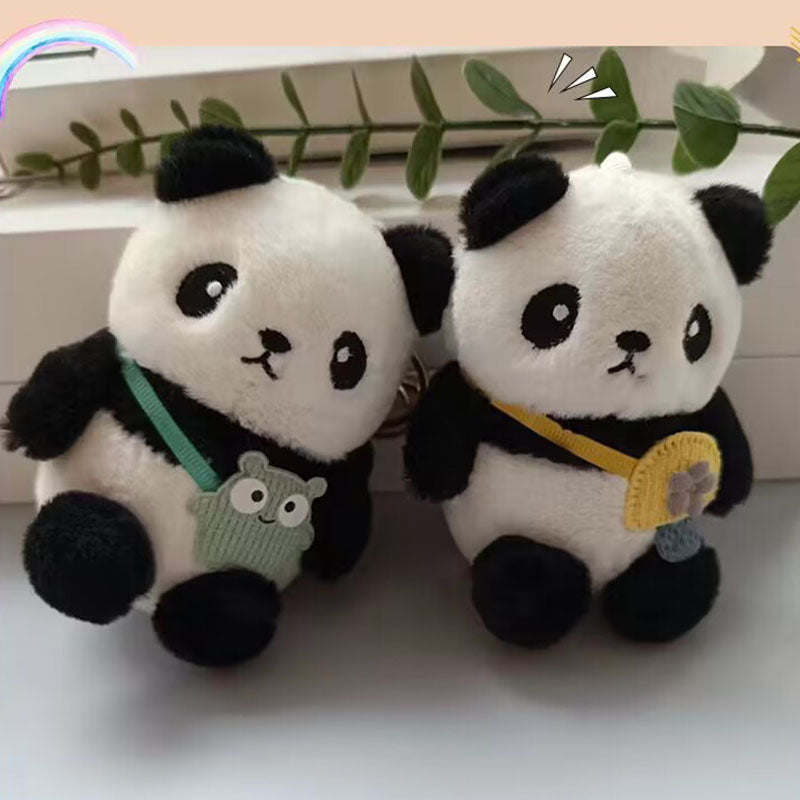 Cute Panda Keychain Pendant Backpack Doll Accessories 2PCS