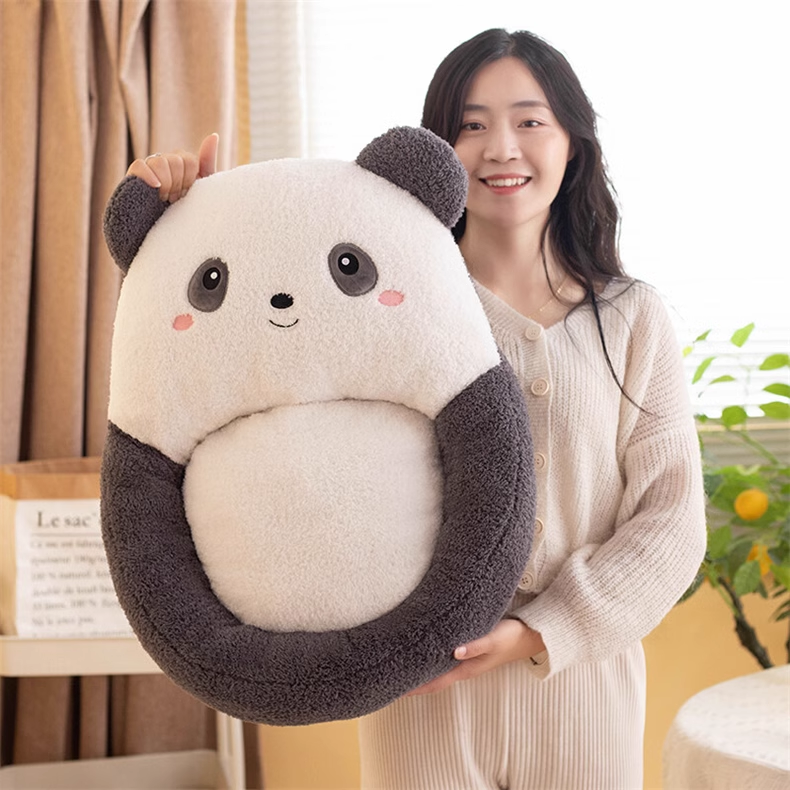 Autumn and winter cute panda-shaped plush cushion chair semi-surrounded comfortable lumbar support